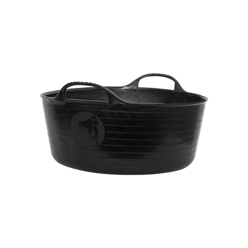 Red Gorilla Recycled Shallow Tub Bucket - Black 15 Litre 
