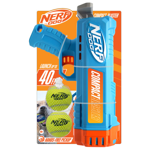 Nerf Dog Compact Blaster and Non-Squeak Tennis Ball