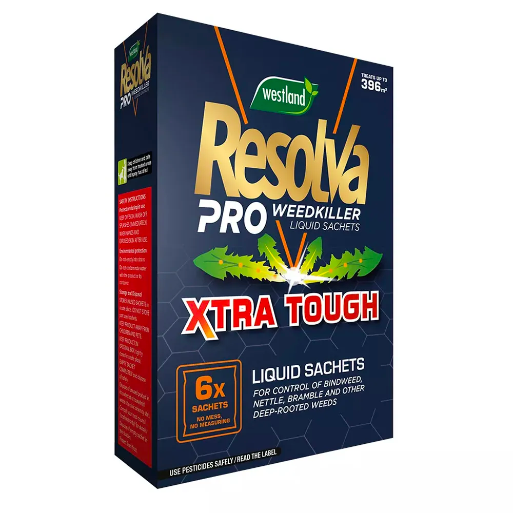 Westland Resolva Xtra Tough Pro Weedkiller Liquid Sachets 6x100ml