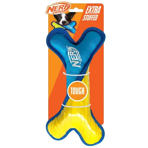 Nerf Dog Tuff Nylon Plush Bone Poly Filled
