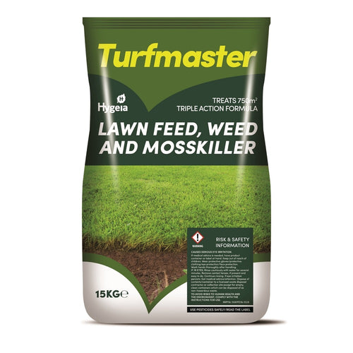 Turfmaster – 4-In-1 Lawnfeed, Weed & Mosskiller - 15Kg