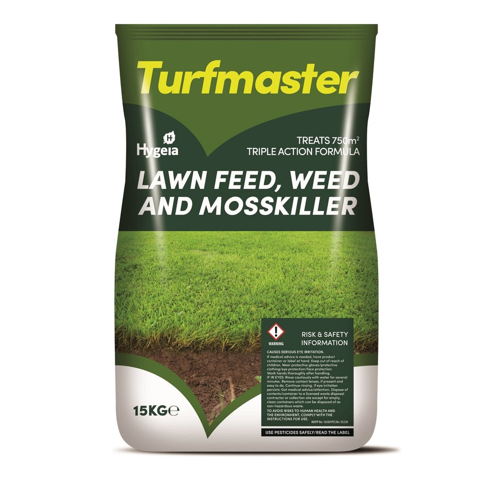 Turfmaster – 4-In-1 Lawnfeed, Weed & Mosskiller - 15Kg