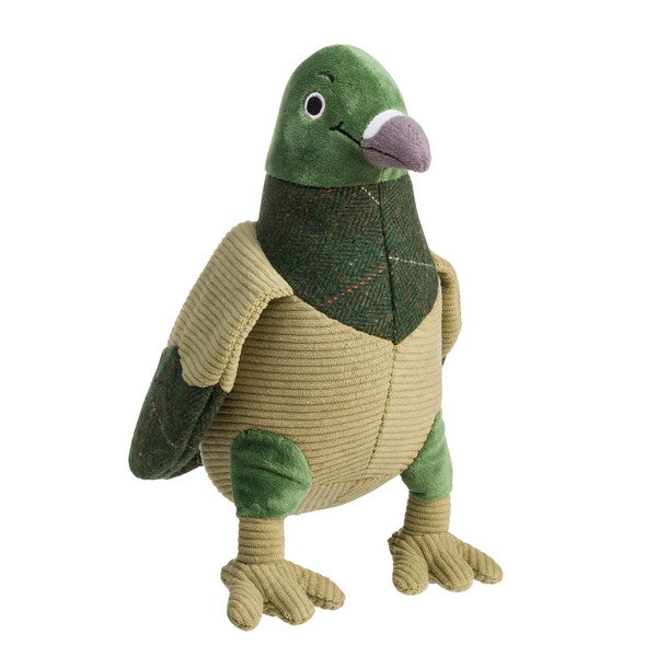 House of Paws Green Tweed Pigeon Dog Toy