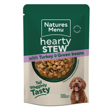 Load image into Gallery viewer, Natures Menu Dog Hearty Stew Pouches Turkey For Adult Dogs 8 x 100g
