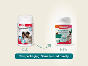 Load image into Gallery viewer, Beaphar Plaque Away Dental Powder for Cats &amp; Dogs 80g Tub
