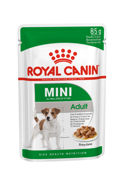 Royal Canin Size Health Nutrition Mini Adult Wet Multipack in Gravy 48x85g