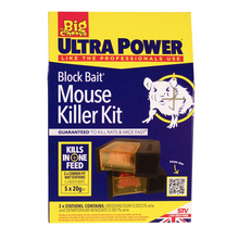 Load image into Gallery viewer, The Big Cheese Block Bait Mouse Killer Kit Twinpack
