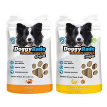 Load image into Gallery viewer, Doggyrade Prebiotic Chewies Dog Treats Chicken/Banana &amp; Peanut Butter x 16 Chews
