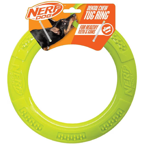 Nerf Dog Dental Tug Ring Green
