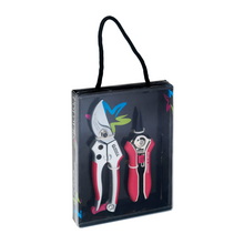 Load image into Gallery viewer, Spear &amp; Jackson Bypass Secateurs + Mini Snips Set in Pink
