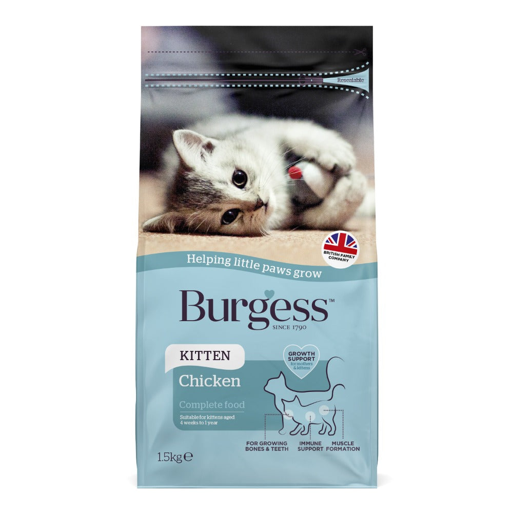 Burgess Kitten Food For Cats - Chicken 1.5kg