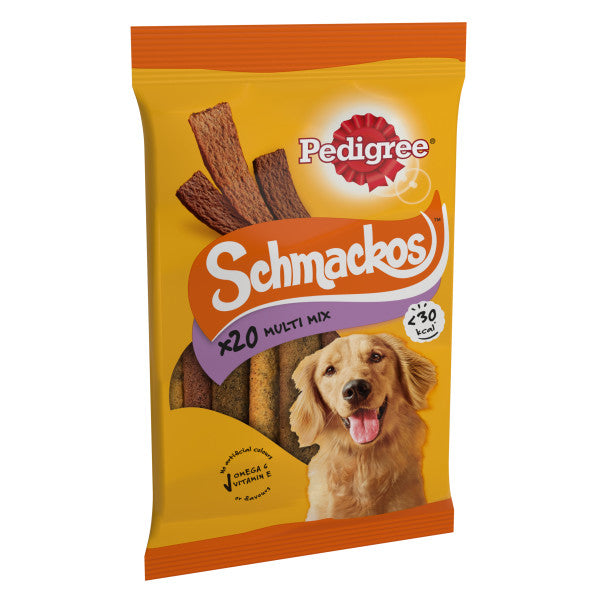 Pedigree Schmackos Dog Treats 20 Sticks In Meat Variety, Fish Or Poultry