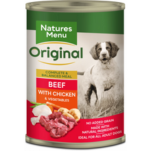 Load image into Gallery viewer, Natures Menu Original Wet Dog Food Cans 12 x 400g
