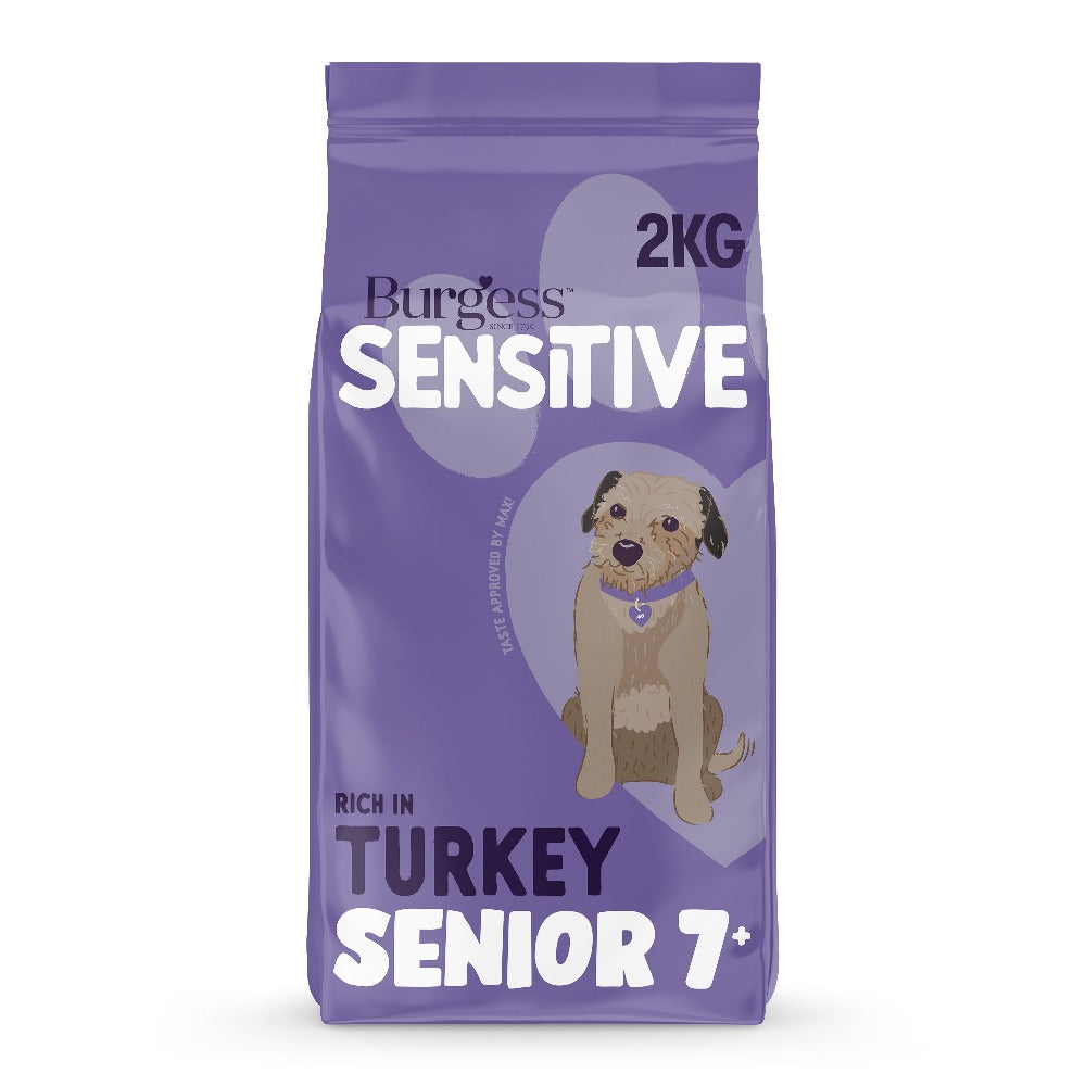 Burgess Sensitive Senior Dog Food In Turkey 2kg Or 12.5kg