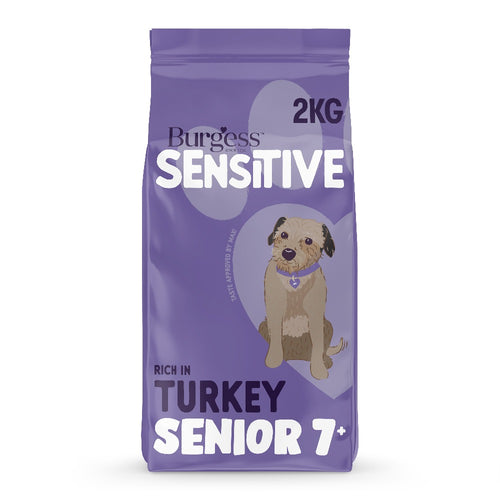 Burgess Sensitive Senior Dog Food In Turkey 2kg Or 12.5kg