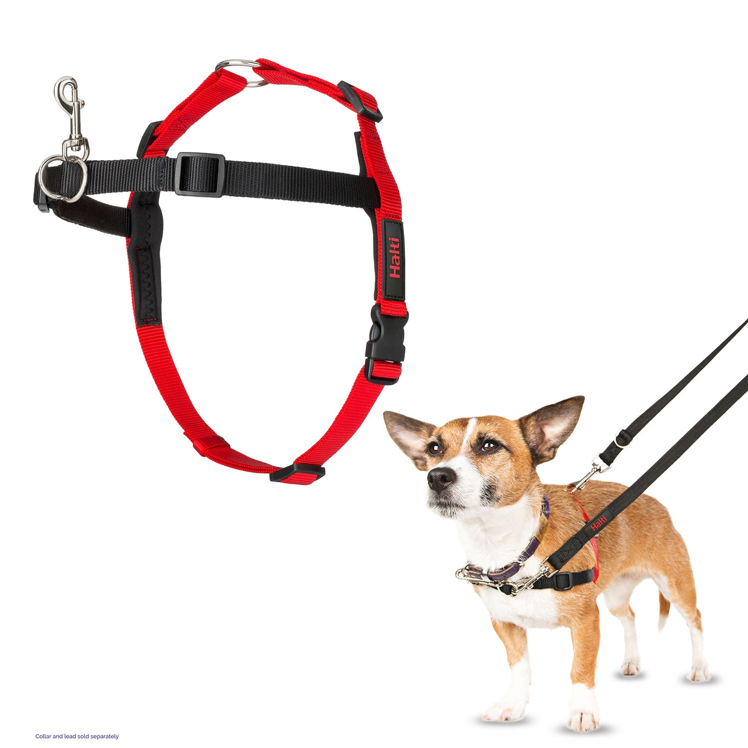 Halti Front Control Harness Black/Red Small