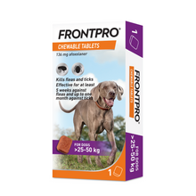 Load image into Gallery viewer, FRONTPRO® Chewable Tablets Flea &amp; Tick Treatment for Dogs 1 Tablet
