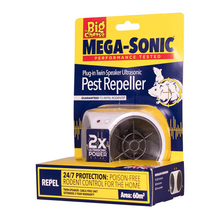 Load image into Gallery viewer, The Big Cheese Mega-Sonic® Plug-In Twin-Speaker Pest Repeller
