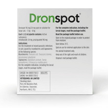 Load image into Gallery viewer, Dronspot Spot On Wormer for Large Cats (5 to 8kg) 6 Pipettes
