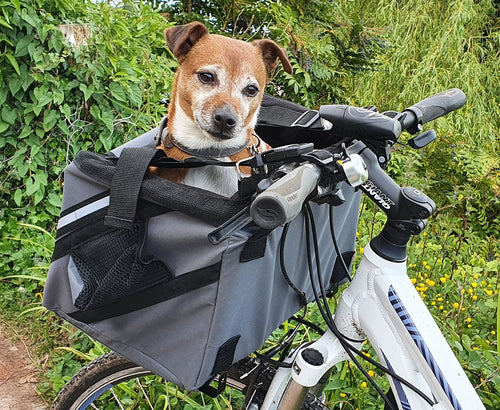 Henry Wag Pet Bike Seat/Basket Grey