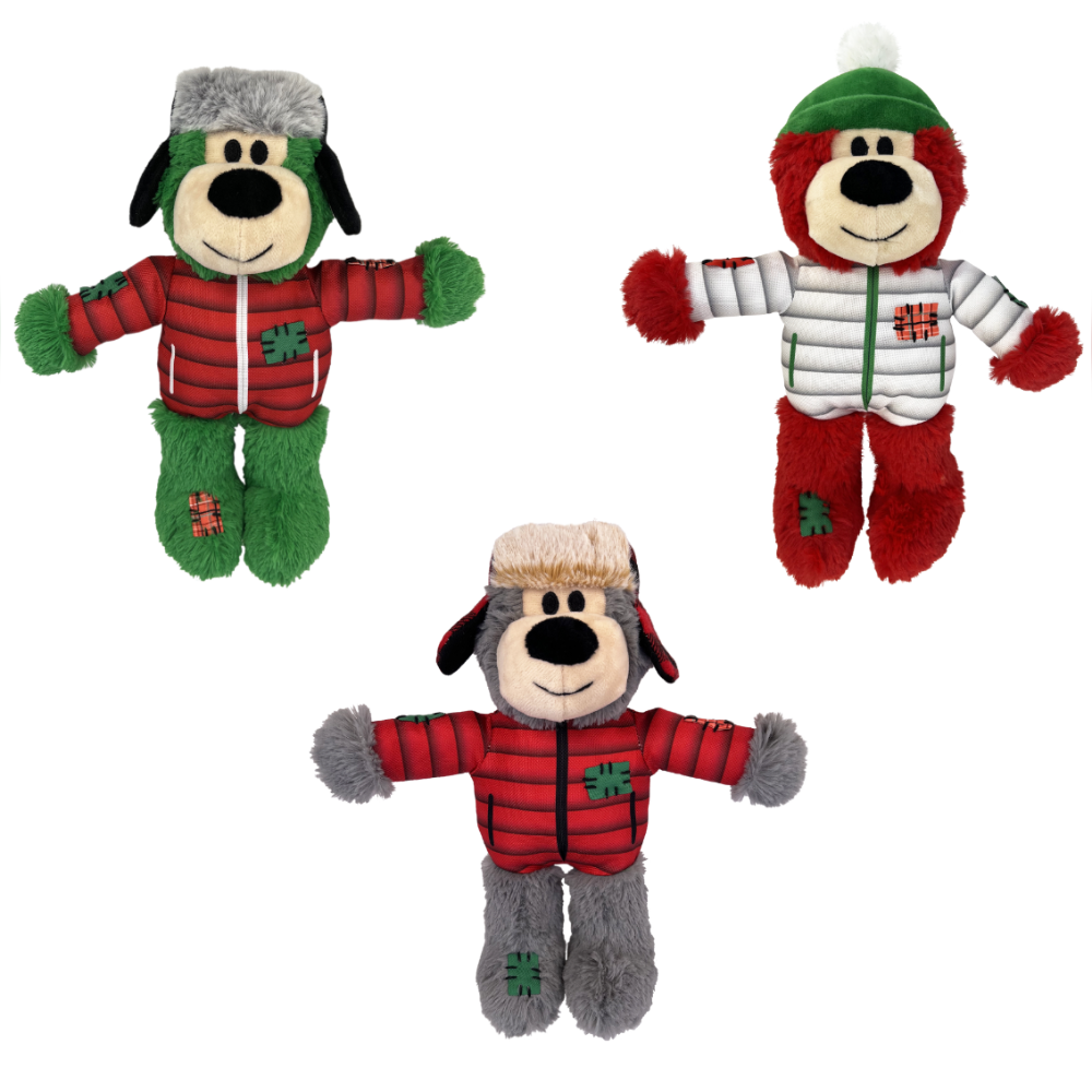 KONG Holiday Wild Knots Bear Assorted Medium Large