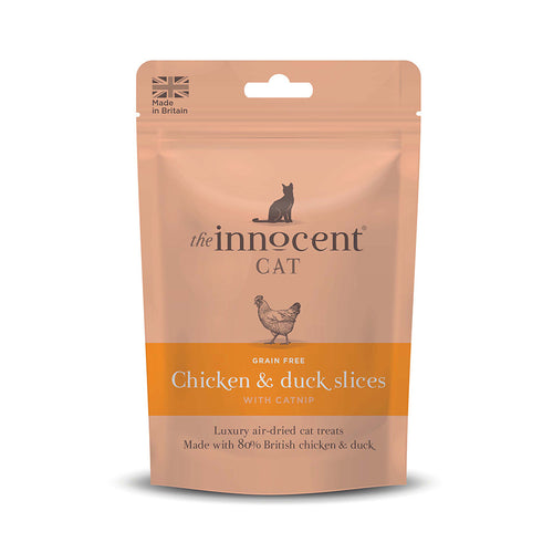 The Innocent Cat - Chicken and Duck Slices with Catnip - 70g SHORT DATED 15/10/25