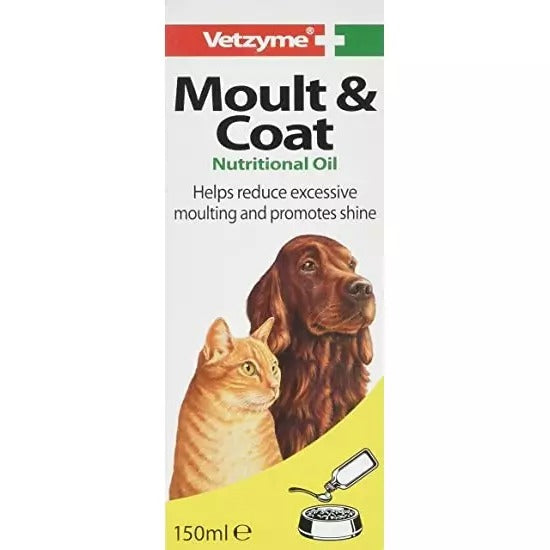 Vetzyme Moult & Coat Nutritional Oil 150ml