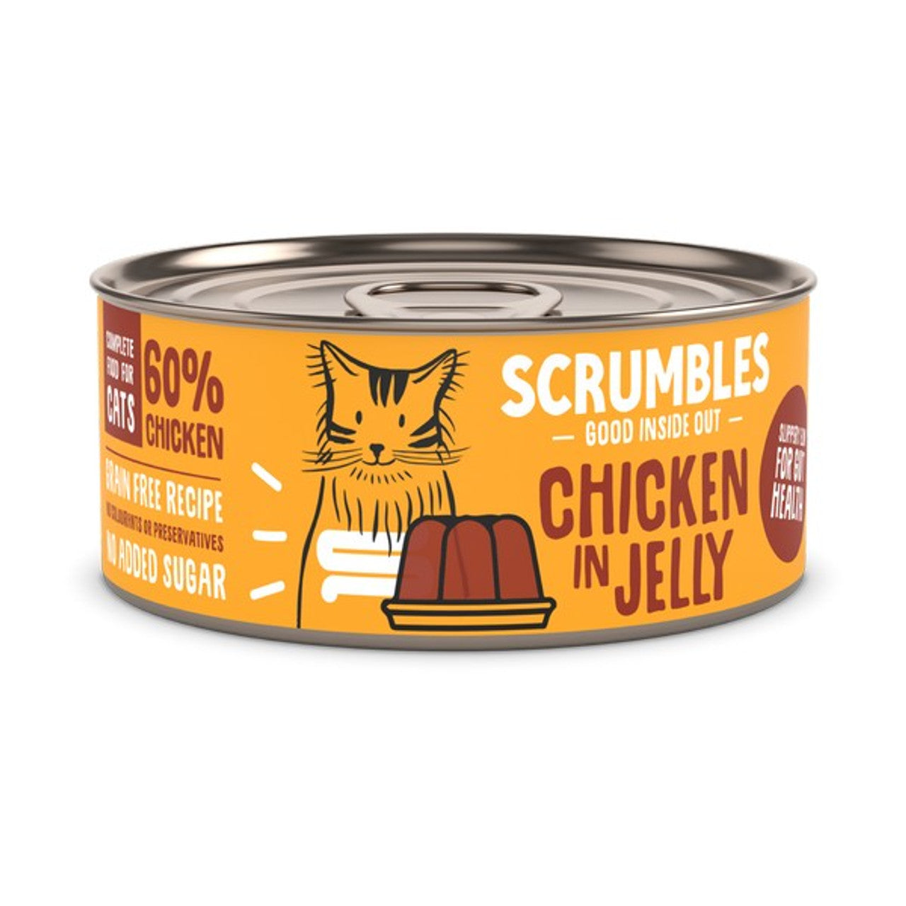 Scrumbles Wet Cat Jelly Chicken/Turkey/Duck/Salmon/Tuna Flavours 80g x 12/18	