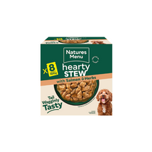 Load image into Gallery viewer, Natures Menu Dog Hearty Stew Pouches Salmon For Adult Dogs 8 x 100g
