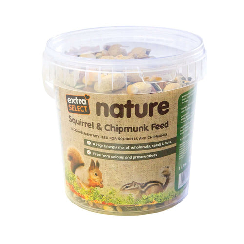 Extra Select Squirrel & Chipmunk Feed In Bucket 1ltr