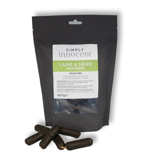 Simply Innocent - Lamb & Herb Sausages, Adult Dog - 400G