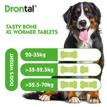 Load image into Gallery viewer, Drontal Tasty Bone XL Wormer Tablets, Convenient for Large Dogs (Over 20kg), All Pack Sizes
