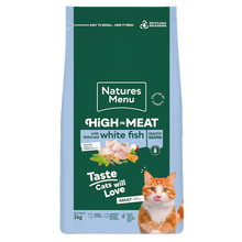 Load image into Gallery viewer, Natures Menu High in Meat White Fish Healthy Grain Food For Adult Cats
