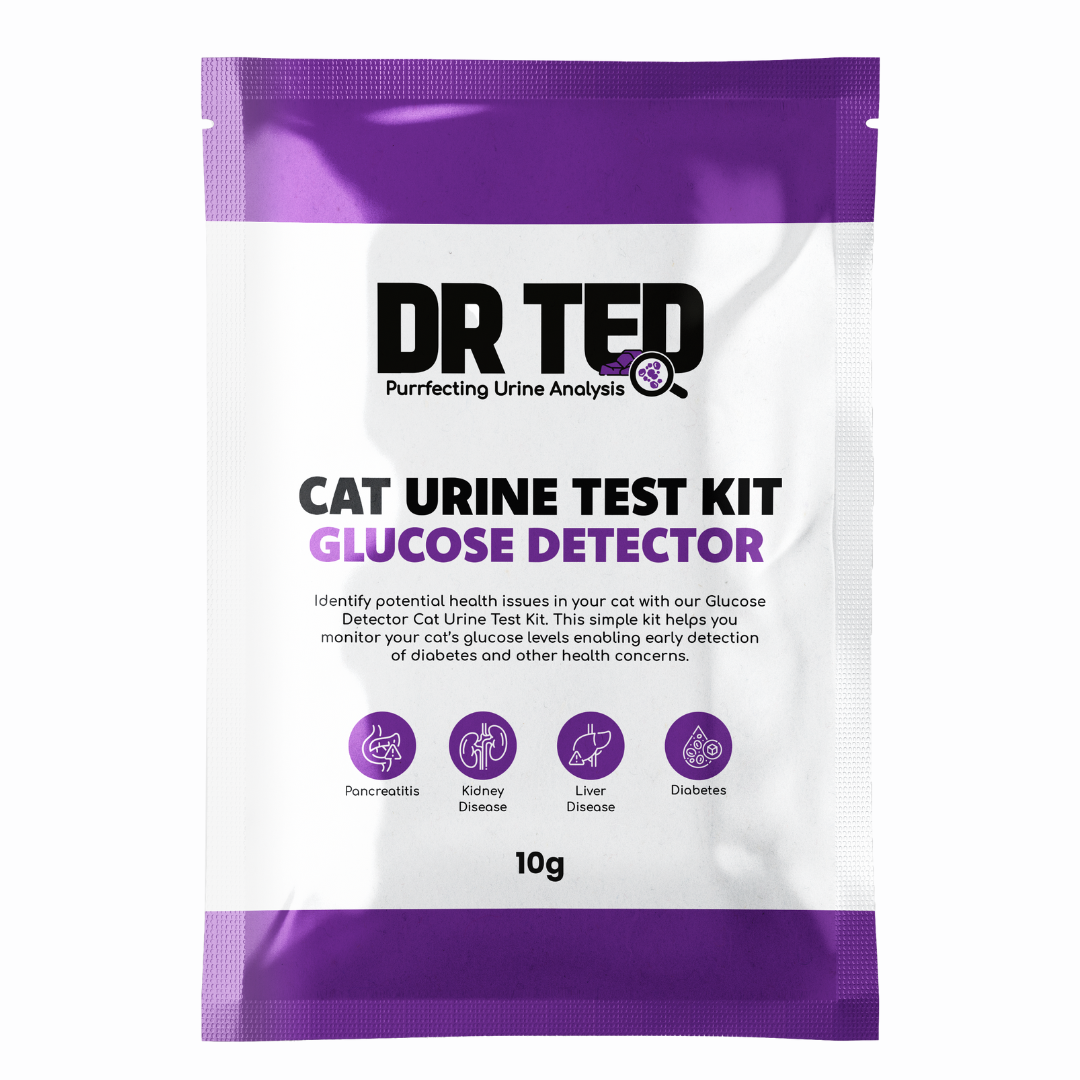 Dr Ted Cat Urine Test Kit: Glucose Detector 10g Sachets
