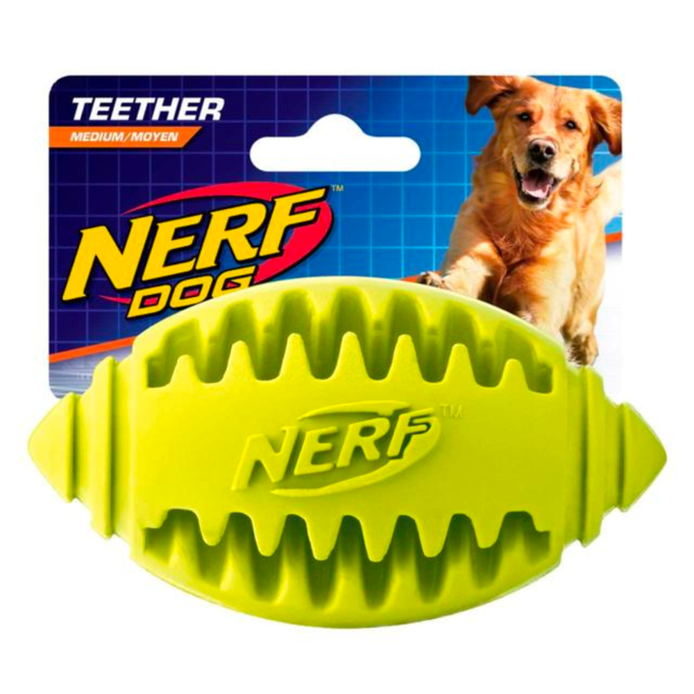 Nerf Teether Football For Dogs - Medium