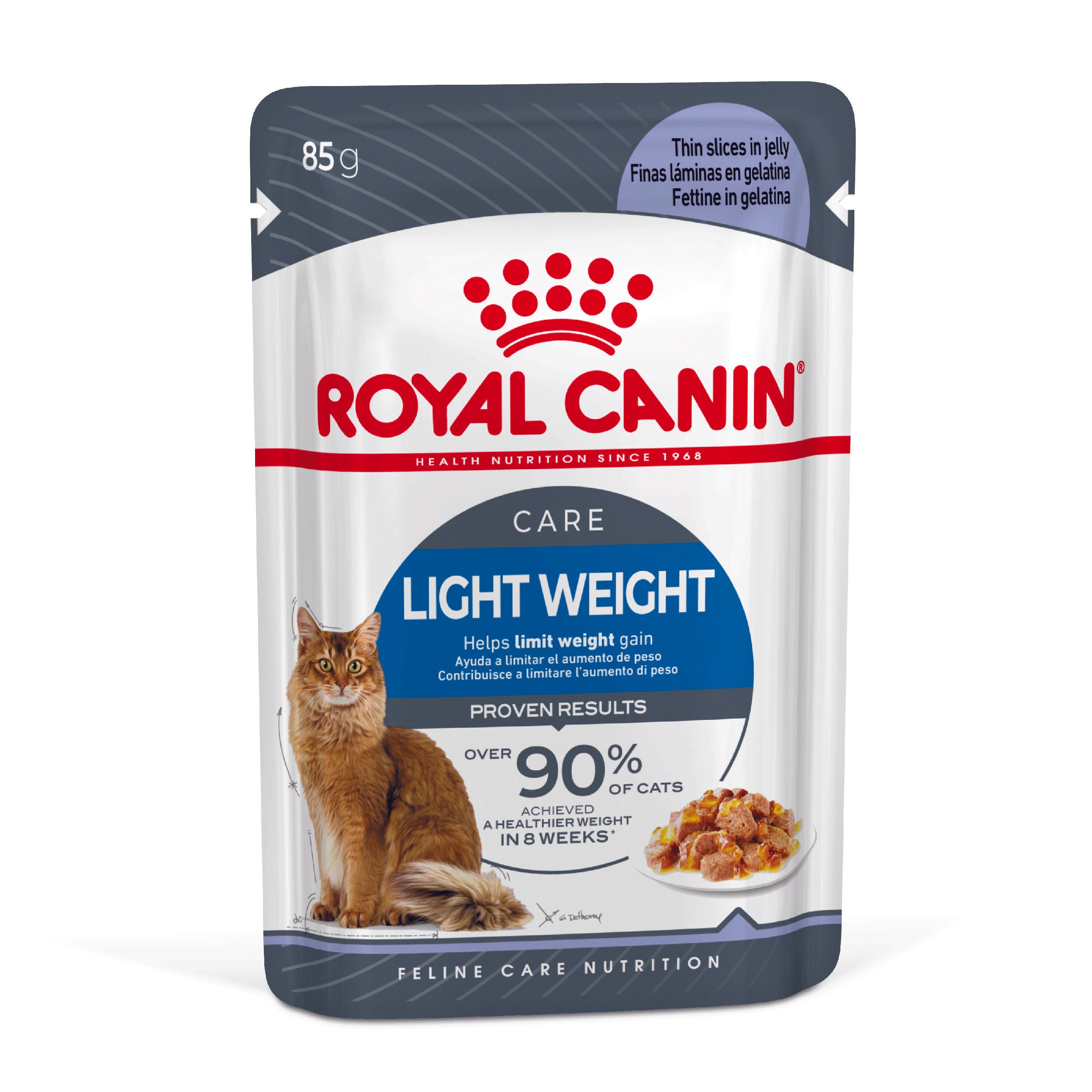 Royal Canin Light Weight Care in Jelly Adult Wet Cat Food For Cats 12 x 85g