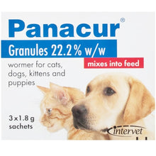 Load image into Gallery viewer, Panacur Wormer Granules 22% 1.8g Cat &amp; Dog x 3 Sachets
