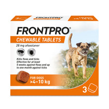 Load image into Gallery viewer, FRONTPRO® Chewable Tablets Flea &amp; Tick Treatment for Dogs
