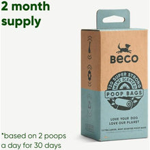 Load image into Gallery viewer, Beco Mint Scented Recycled Poop Bags x 120 Pack
