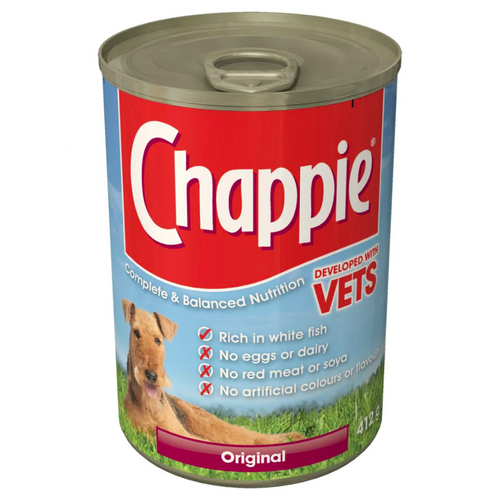 Chappie Dog Food in Tin Original 412g 