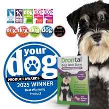 Load image into Gallery viewer, Drontal Tasty Bone Wormer Tablets for Small &amp; Medium Dogs - 2 to 20kg All Pack Sizes
