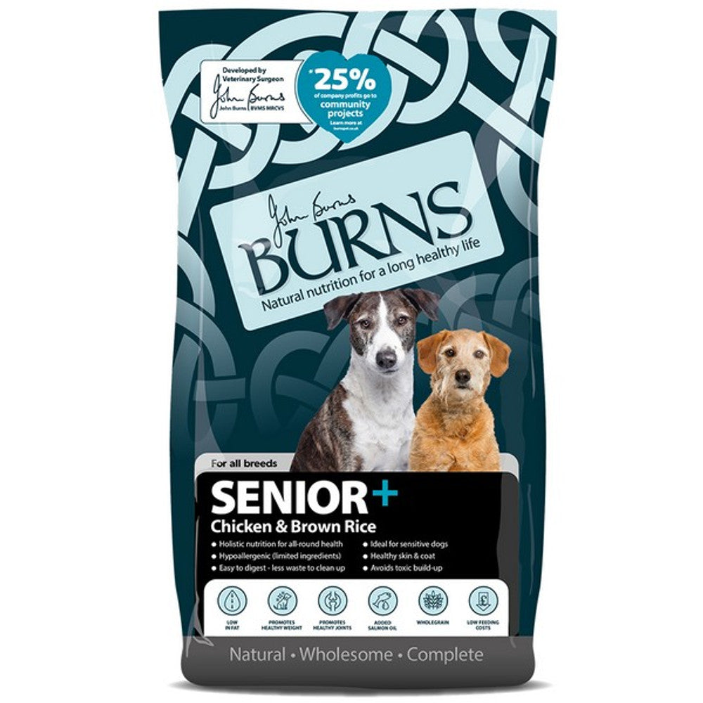 Burns Senior + Chicken & Brown Rice 2kg for Small & Large Dogs