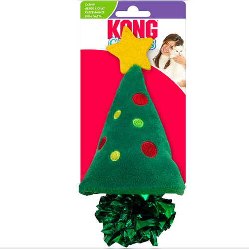 KONG Holiday Crackles Christmas Tree Cat Toy