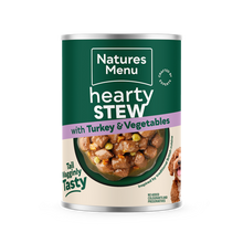 Load image into Gallery viewer, Natures Menu Turkey and Vegetable Hearty Stew Can 415g x 12
