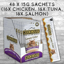 Load image into Gallery viewer, COOKHOUSE Luxury Licks Lickable Cat &amp; Kitten Treats Tasty, creamy, lickable treats in handy single-serve sachets
