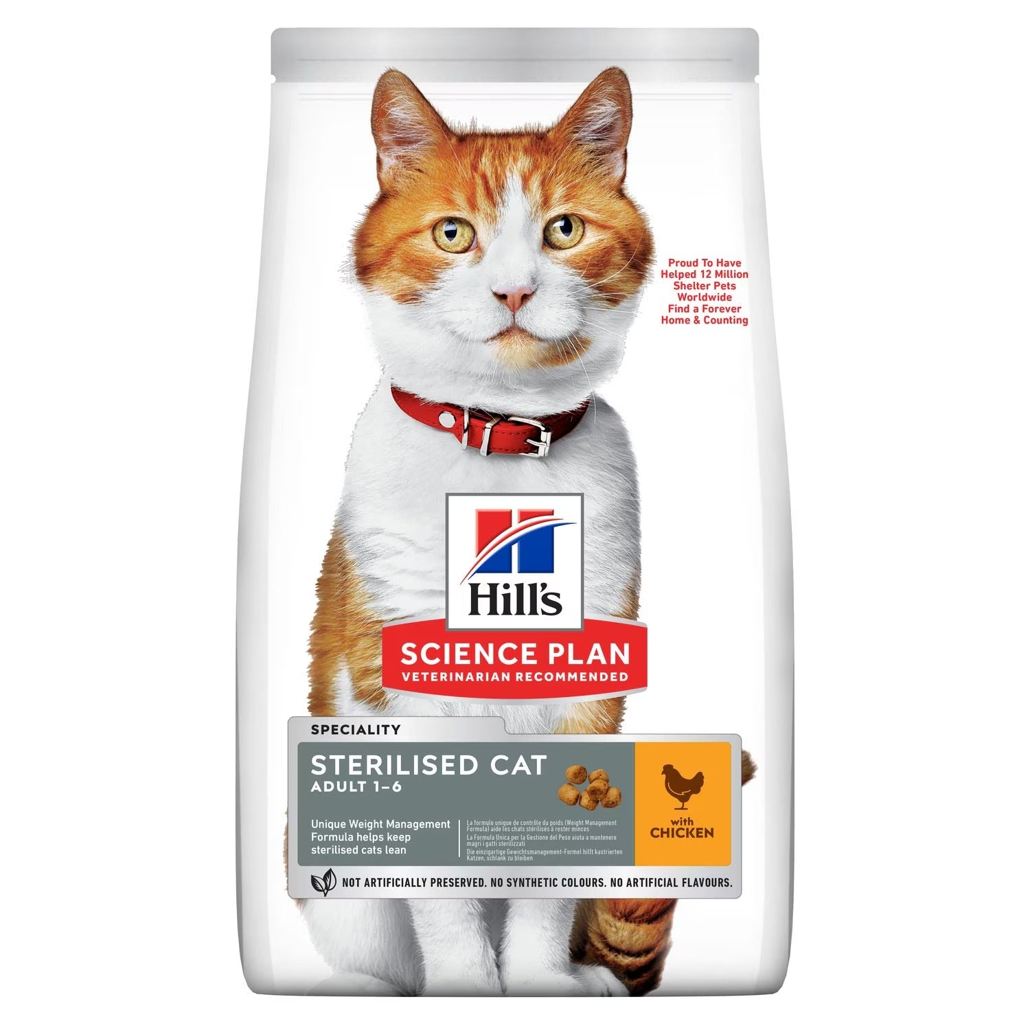 Hill's Science Plan Sterilised Cat Adult Cat Dry Food with Chicken 3kg Bag
