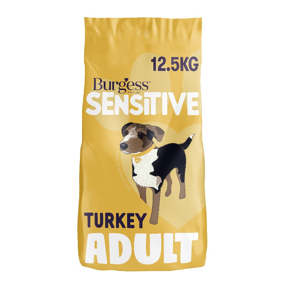 Burgess Sensitive Adult Dog Food In Turkey 2kg Or 12.5kg