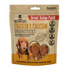 Load image into Gallery viewer, Natural Eats Chicken &amp; Calcium Drumsticks Treats For Dogs - Various Sizes
