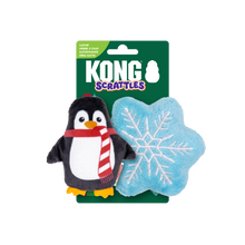 Load image into Gallery viewer, KONG Holiday Scrattles Pengiun Snowflake Two Pack
