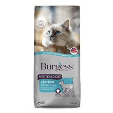 Load image into Gallery viewer, Burgess Neutered Cat Food With Chicken 1.5kg &amp; 10kg
